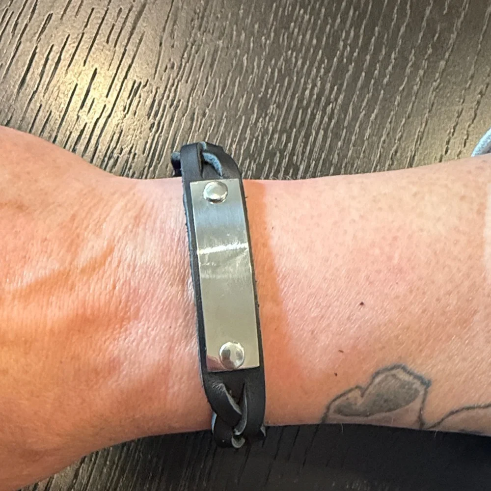 NWT Plunder Black leather and silver tone Bracelet mix and match 3 for $35